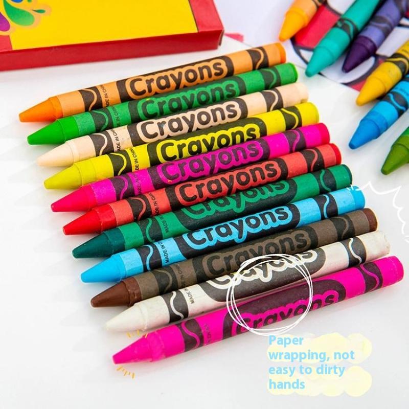 4/12/18/24Colors Art Drawing Set Multicolor Crayons Kid Graffiti Brush Student Oil Painting Stick Suit School Art Supplies