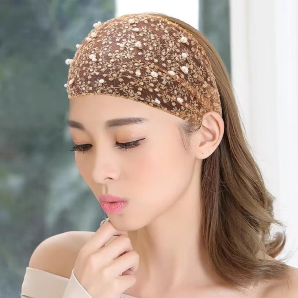 Wide Side Hair Hoop Lace Hairbands Portable Headband Girls