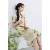 Sancai Plus Size New Chinese Style Floral Qipao Dress