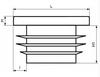 Internal Cap for Profile Post Roof 45x45 20 PCS BLACK
