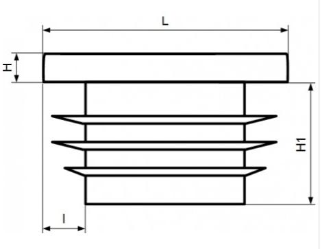Internal Cap for Profile Post Roof 45x45 20 PCS BLACK