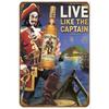 Captain Pirate Tin Sign Vintage Wall Art Man Cave Bar Decor Retro