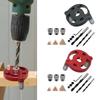 Woodworking Drill Locator Kit Pocket Hole Jig with 3 Drill Bushings for Precise For Angle Drilling In Various Thicknesses
