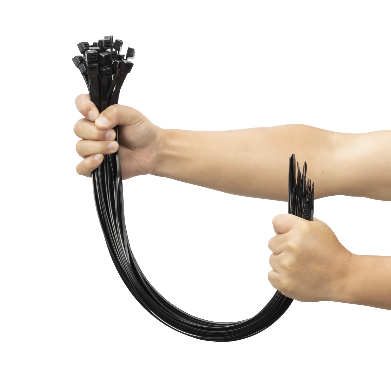 

XINGO 24-inch Black Long Zip Ties, Heavy Duty, 100-Piece Set, 200 lbs, Super Strong Plastic Wire Ties, Large Cable Ties, Extra Long Tie Wraps, UV