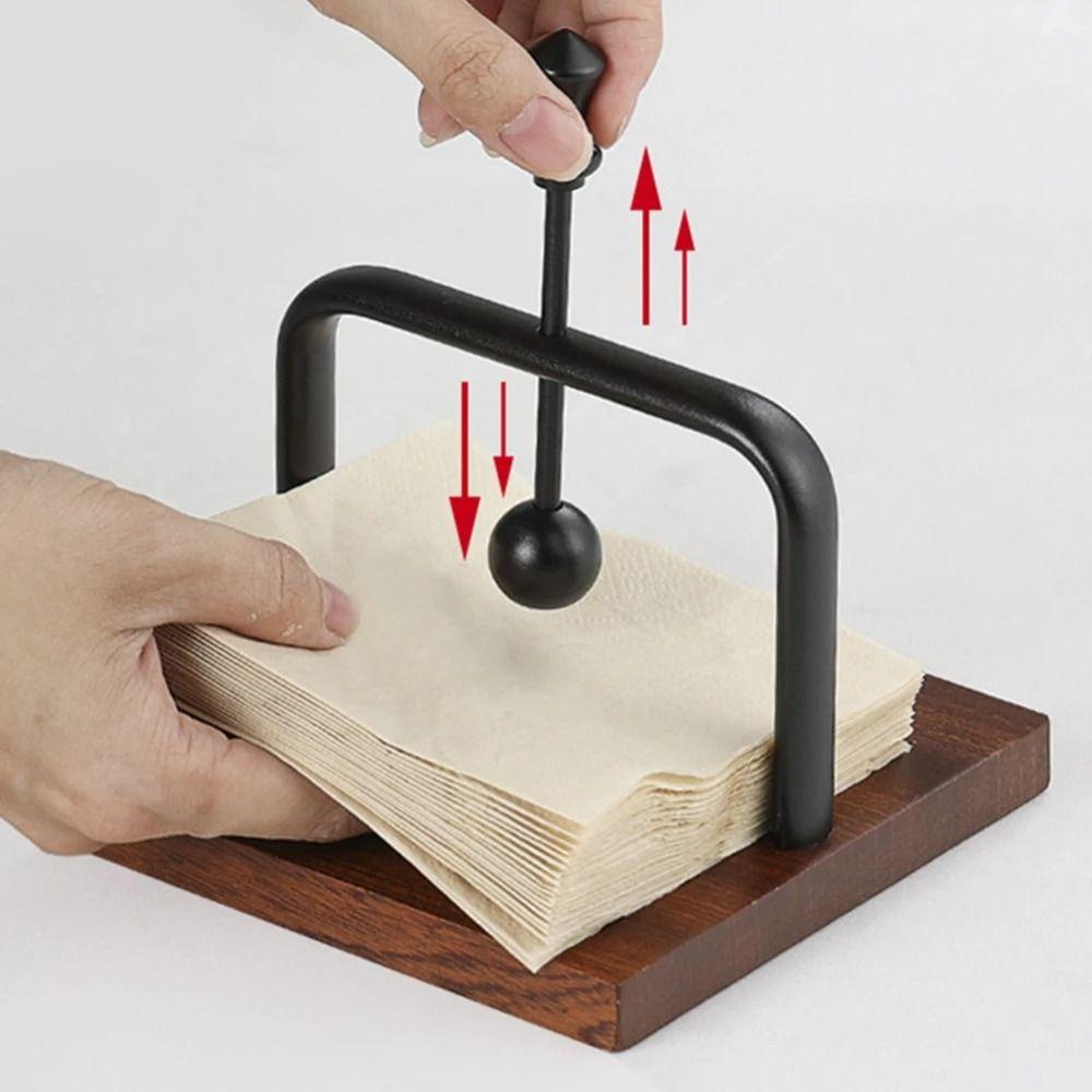 Wood Napkin Holder Decorative Paper Towel Holder Stylish Napkin Organizer Restaurant