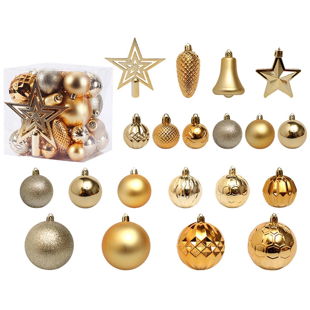 45Pcs/1 Set Christmas Balls Christmas Tree Hanging Ornaments Xmas Tree Pendants Christmas Tree Holiday New Year Decoration