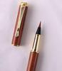 Sandalwood Brush Pen: Portable Calligraphy Soft Tip, Regular Script Ink Cartridge, Engravable Pen