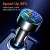 Car Charger 15.5W 4USB Type-C Digital Display Car Power Charger 5V 3.1A With Voltage Detection Multi-port Car Power Adapter