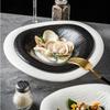 Irregular Ceramic Soup Plate Dinner Plates Serving Plate Western Plates   Fruit Tray Salad Bowl Dessert Bowls Noodle Bowl Dish