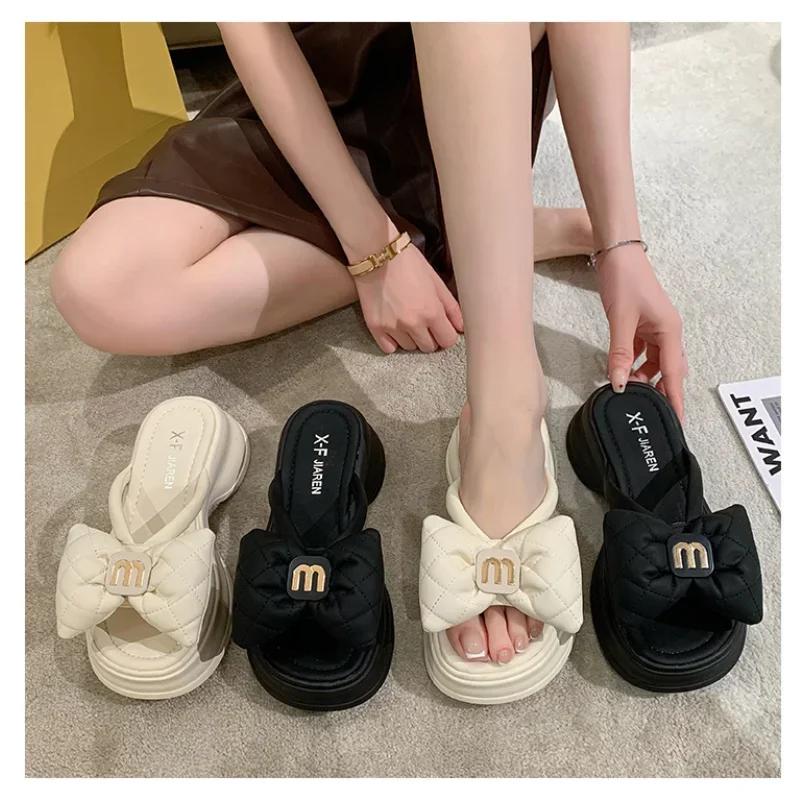 Fashion Summer New Fashion Women Shoes Slippers Comfortable Platform Shoe High Heels Leisure Flower Outdoor Beach Slipper Women