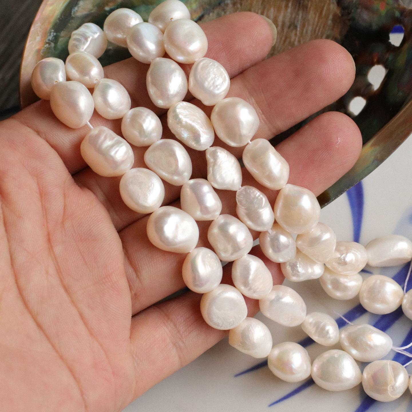 Irregular Baroque Freshwater Pearl Bead Strand for DIY Jewelry