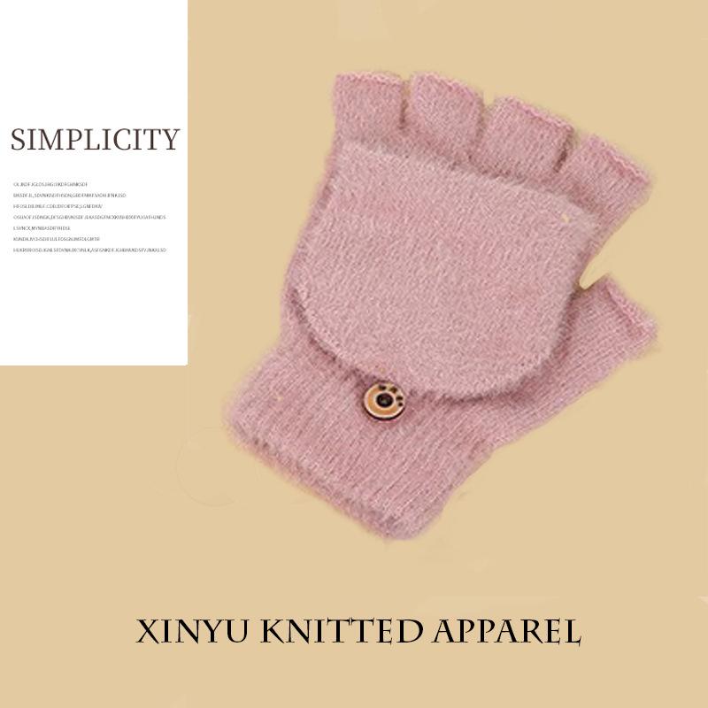 Winter-Fingerlose Strickhandschuhe im koreanischen Stil – Kältefest, einfarbig zum Schreiben und für den Bürogebrauch
