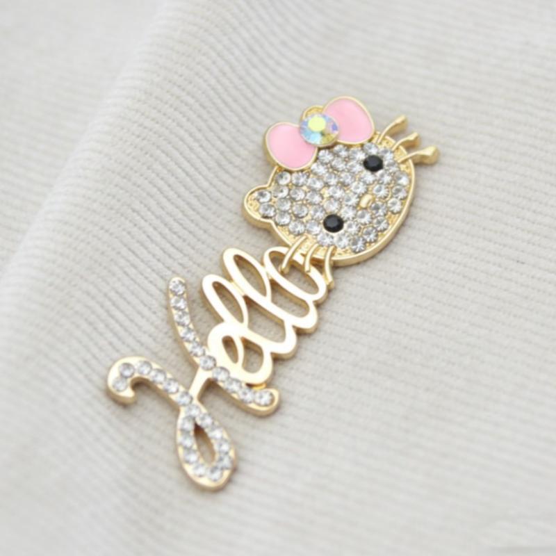 Cartoon Hello Kitty Pin Brooches For Women Coat Jewelry Accessories Gifts