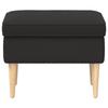 Black Footstool 55 X 35 X 41 Cm Boucle