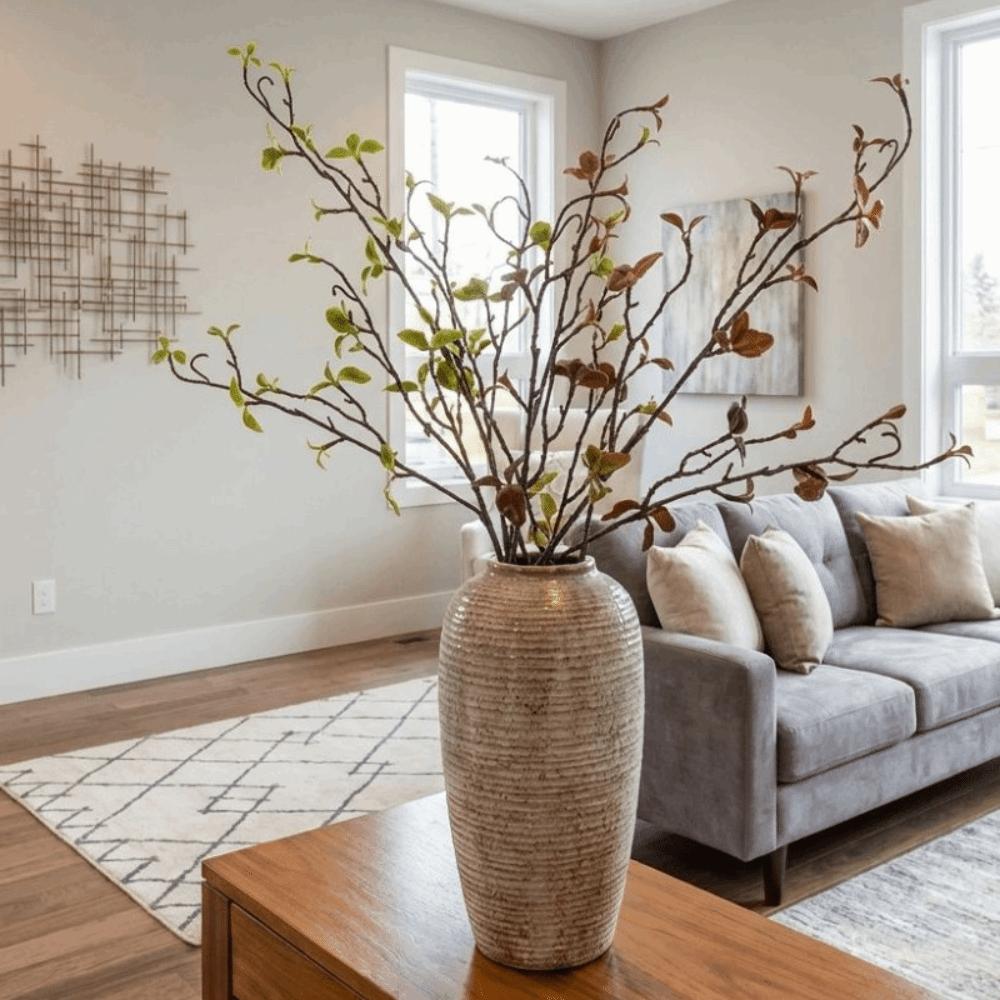 Curly Twig Simulation Tree Branch Real Touch Artificial Greenery Stem Home Decor