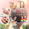 10pcs New Arrival Rainbow Finger Guards - Breathable Nylon Protective Sleeves for Sports, Basketball, Badminton