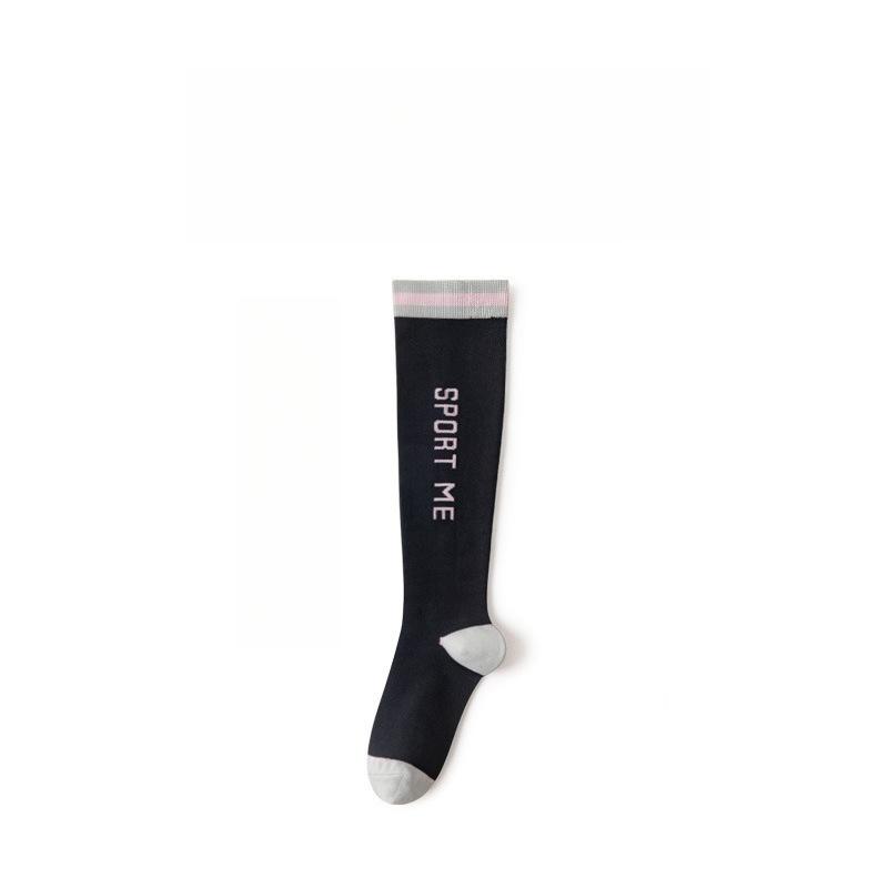 Sports muscle energy compression socks women's fitness running skipping rope pressure thin leg calf socks four seasons thin long tube sweat-absorbent