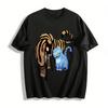 Dark Style Weird Tiger Cat Print Casual T-Shirt Unisex Trendy Loose Top Pure Cotton T-shirt