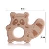 1Pcs Wooden Rodent Teethers Baby Cartoon Animals Rainbow Ice Cream Beech Teether Pendant For Baby Pacifier Chain Nurse Gifts Toy