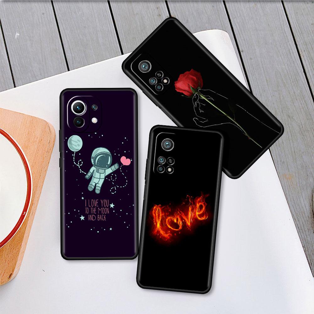 Cute Love Heart Funda Case For Xiaomi Mi 11 Lite 5G NE 11T Pro 10T 9T Note 10 12 12X 12S Ultra Soft Silicone Shell Phone Cover