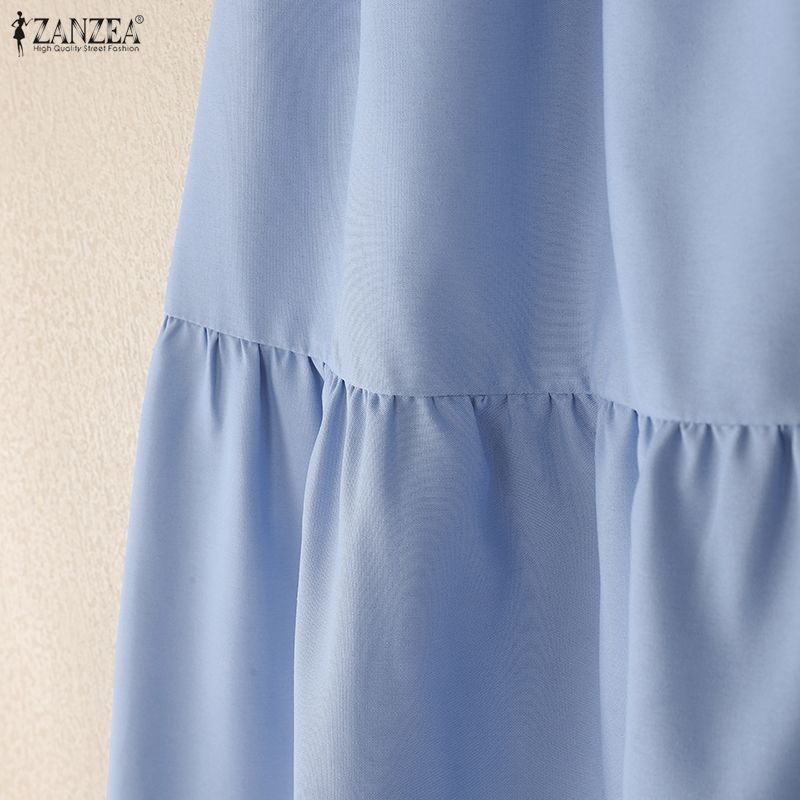 ZANZEA Damskie codzienne elastyczne spódnice długie o luźnym kroju