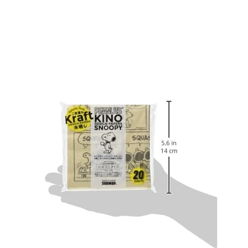 Sunnap Kino Design Paper Snoopy Unbleached 25 x 25cm (Double Ply) 20 Sheets