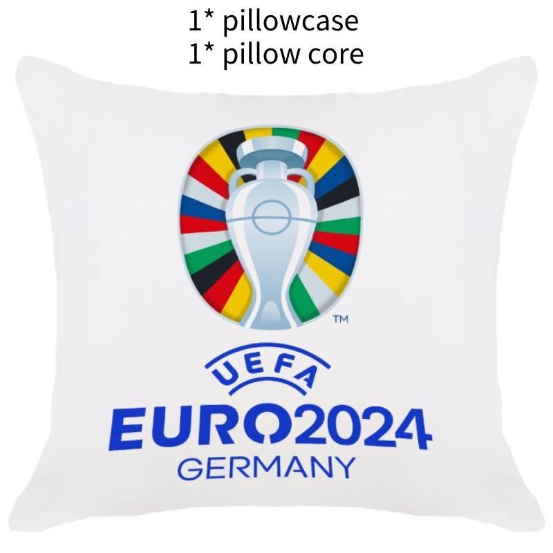 

2024 Football Europe Match Albart Throw Pillow Cushion Trophy Souvenir Mascot White