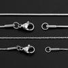 5 Stück Edelstahl Schlangenketten Halskette 0,9/1,1mm Einfach Silberfarben Schlangenknochenkette Für Frau Mann Mode Schmuck Zubehör
