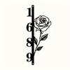1pc Handmade Rose Metal Wall Sign Vertical Outdoor Garden Christmas Gift