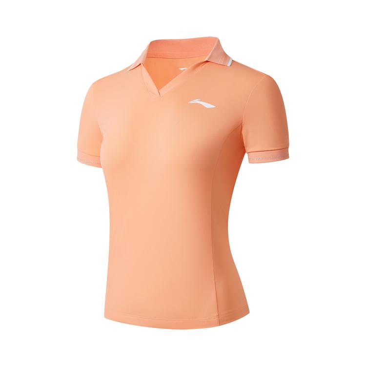 Li Ning Tennis Series Logo Embroidered Polo Shirt Women tops APLW076-2 S