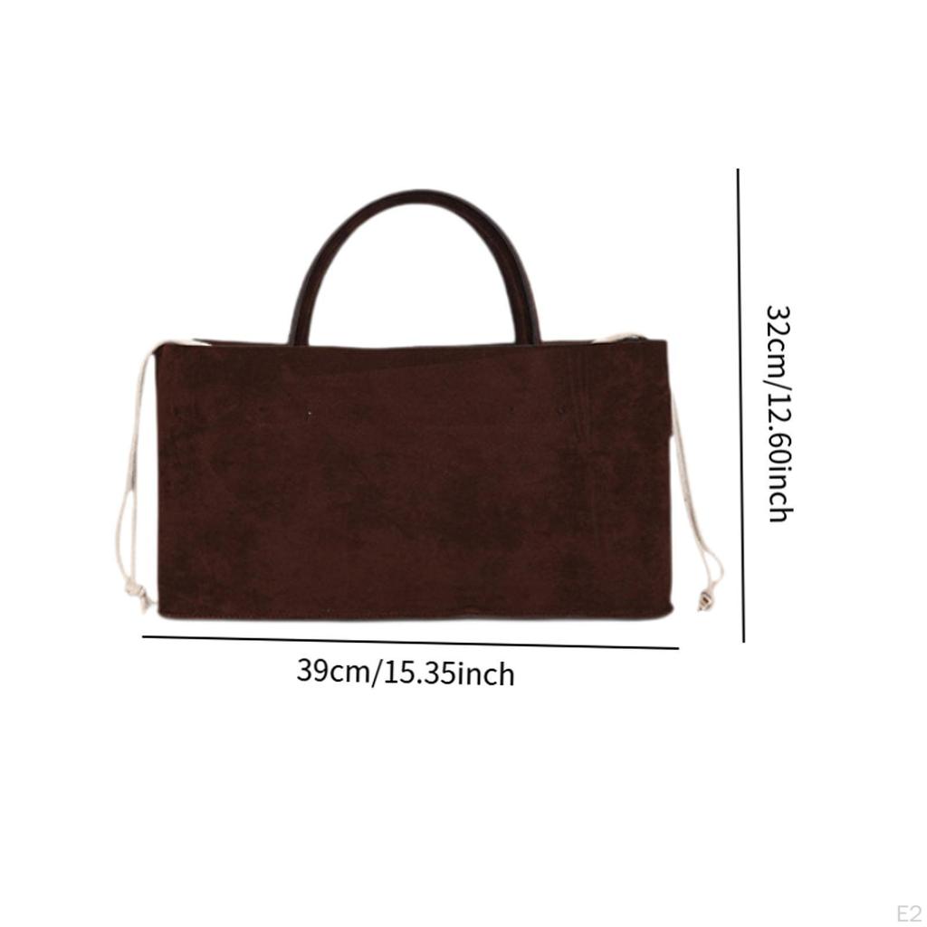 Suede Tote Bag for Women Hobo Fashion Shopping Purse Lightweight Faux