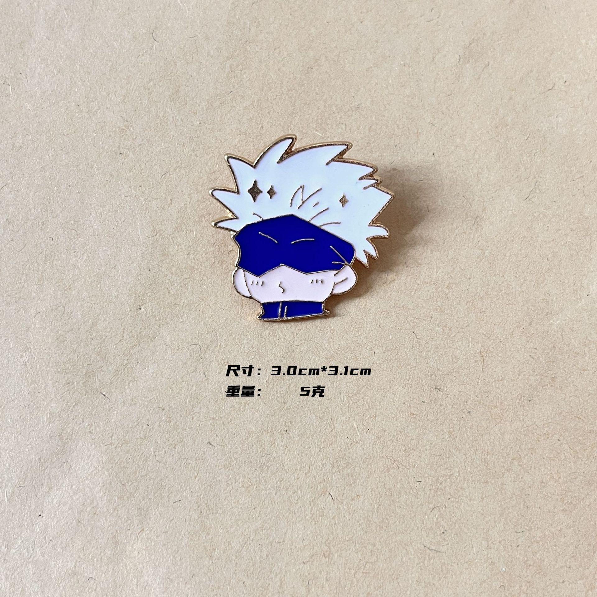 Anime Jujutsu Kaisen Gojo Satoru Speld Schattige Metalen Badge voor Student Rugzak Decoratie Unisex Accessoire