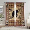 Panels American Country Bear Patterned Curtains Versatile Design Suitable Any Style Creating Peaceful Living Space Curtain Made Of Polyester Washable