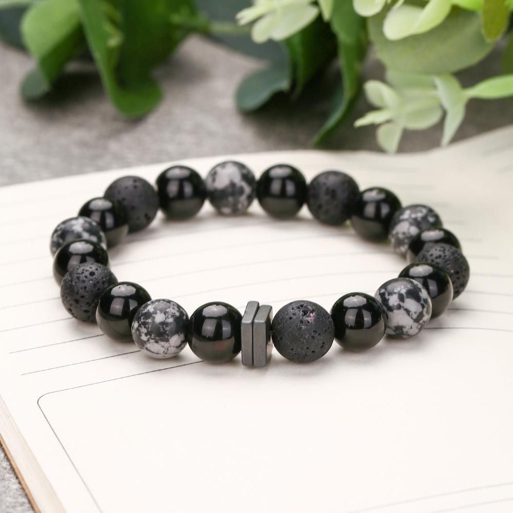 JYL TS Bracelet  Men's Volcanic Style Braided Design Fosters Stability