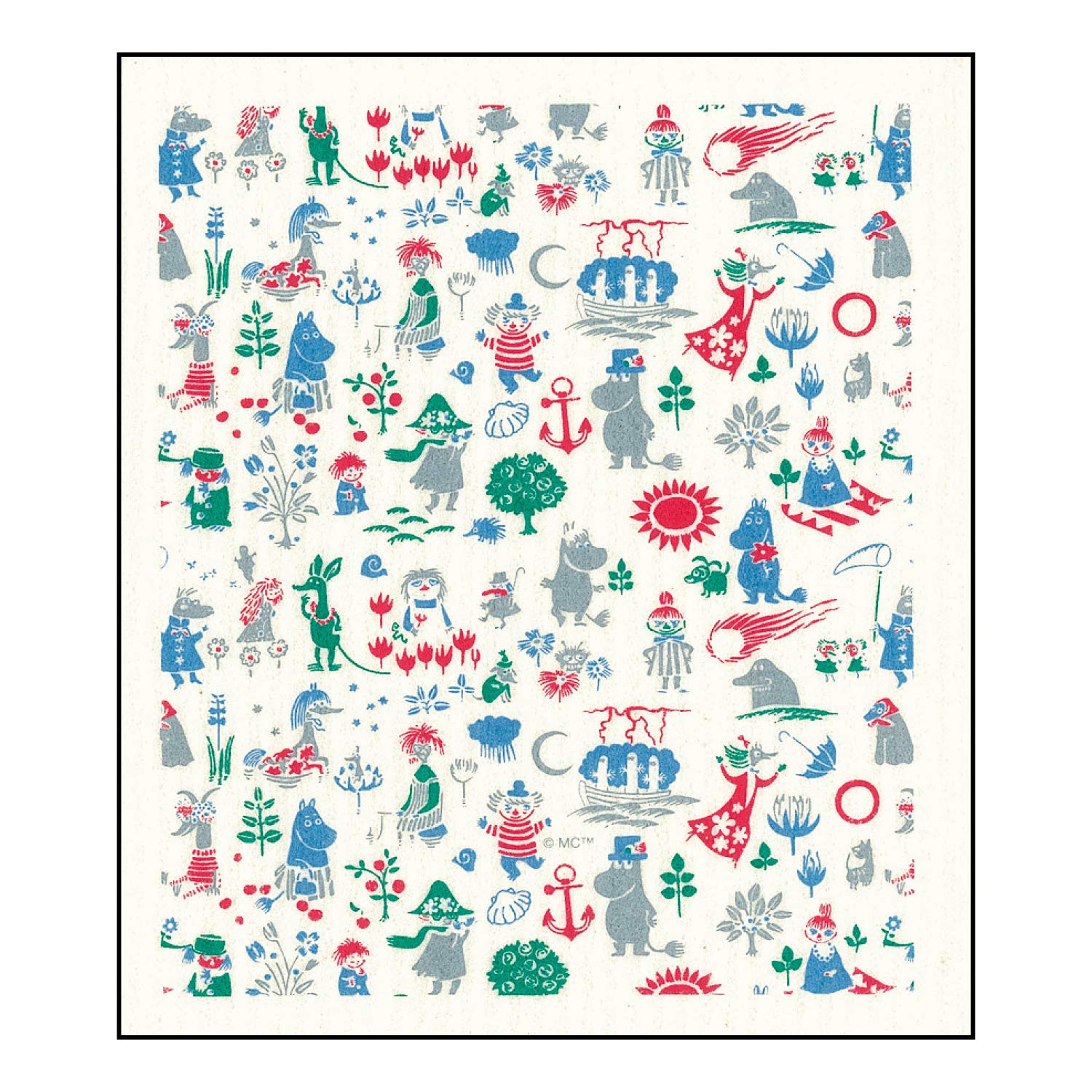 

Eco Comfort House Губка Муми-тролль Скандинавский стиль E.oct Салфетки, Друзья, Синий,