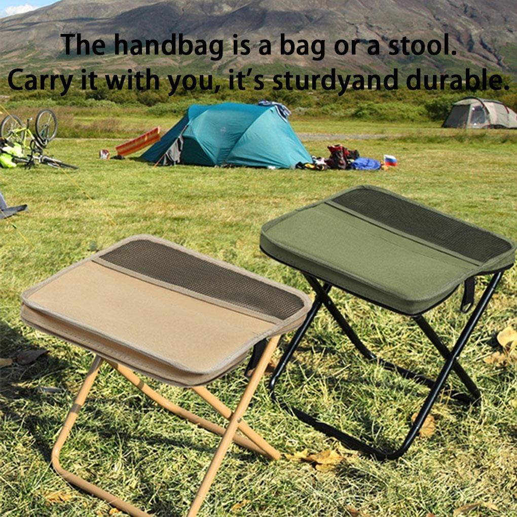 Folding Backpack Stool Wear-resistant Sturdy Crossbody Sports Folding Chair Strong Load-bearing Handbag style Pencil Case Stool