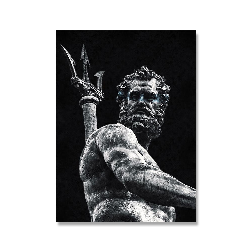 Black and White Marble Sculpture Art Prints Crying David Canvas Classical Painting Wall Posters Picture For Home Decoration
