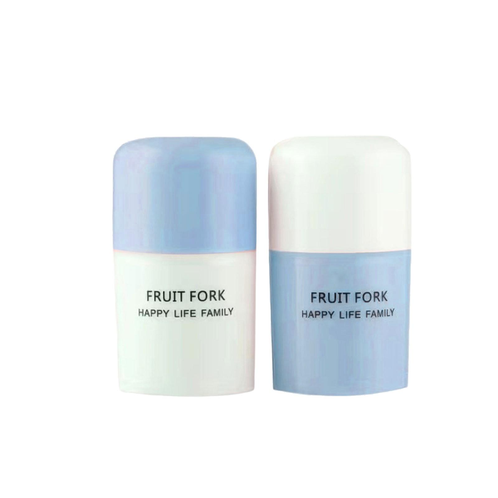 

Одноразовые фруктовые вилки, Фруктовые шпажки пищевого класса, Пластиковые двузубые бытовые вилки для торта и десерта, Маленькие вилки для выпечки One Size синий