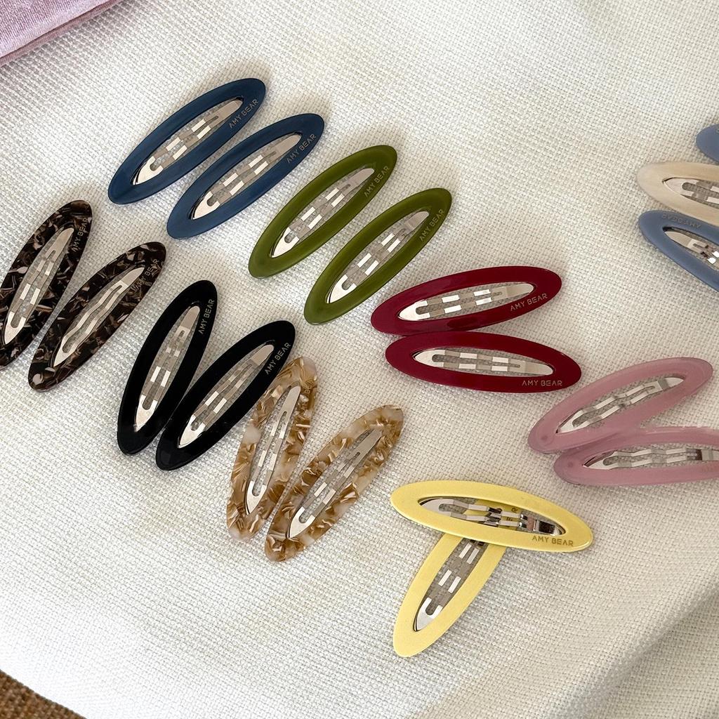 Colorful Acetate Hair Clip for Women 2025 - Simple Side Ear and Bang Clips, Wispy BB Hair Accessories