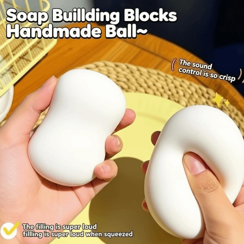 Slow Rising Crunchy Soap Ball Slow-rebound Soap Fidget Squeeze Colorful Soap Squishy Toy Home