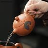 200ml finely carved Yixing purple clay teapot high-end Chinese style original ore vermilion clay Xi Shi teapot Kung Fu tea set
