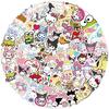 50/100pcs Sanrio Series Kuromi Hello Kitty Cinnamoroll Stickers Cute Multi-purpose Waterproof Decorative Refrigerator Computer