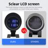 2 in 1 LCD Digital Car Water Temperature Gauge + Voltmeter With Water Temperature Sensor Round Temp Meter -10-110 Celsius 12V24V