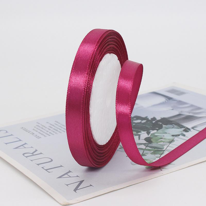 Factory Wholesale 1.5 Inches Single Sided Pastel Satin Ribbon Decorative Polyester Fabric Solid Logo Hair Gift Decoration