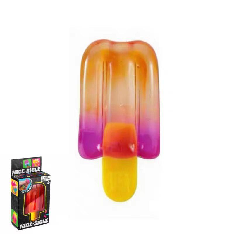 Ice Cream Bar Shaped Soft Maltose Squishy Toy, Slow Rebound Stress Relief Squeeze Toy, Portable Sensory Fidget Toy boxed