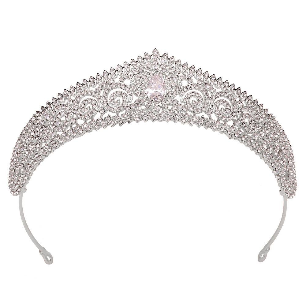 2026 European and American Alloy Bridal Crown, Inlaid with 3A Zircon Princess Crown Full of Diamonds Exquisite Wedding Headgear Accessories