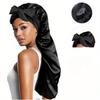 Women Long Bonnet Sleep Cap Silky Sleeping Cap with Wide Elastic Band Hair Care Curly Hair Natural Hair