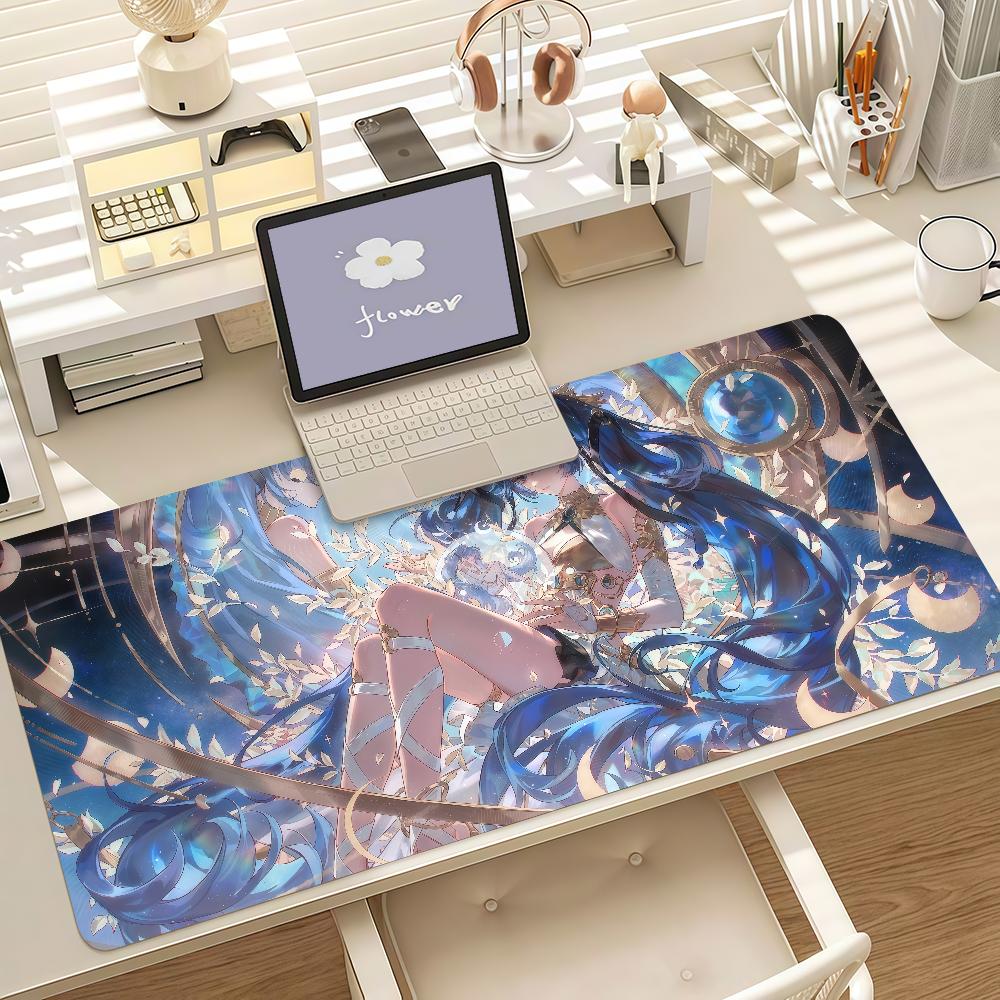 Wuthering Waves Iuno Anime Large Gaming Mouse Pad Antislip Rubber Desk Mat Keyboard Pad Laptop Computer Home Gaming Desktop