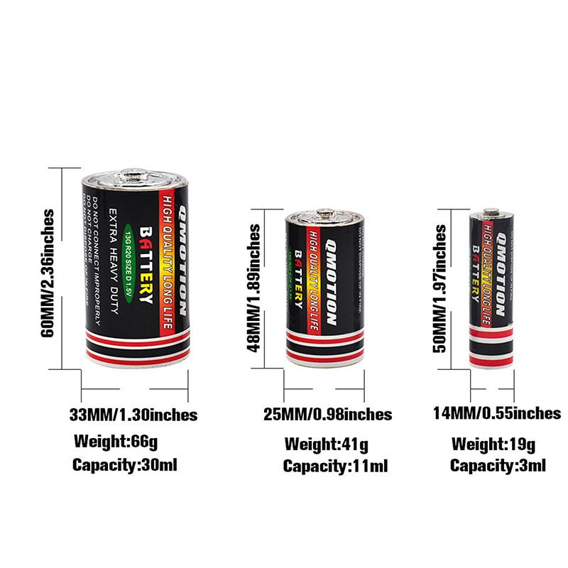 Small Battery Secret Stash Box Diversion Safe Pill Box Hidden Money Coins Container Case Storage Box Creative Storage Box