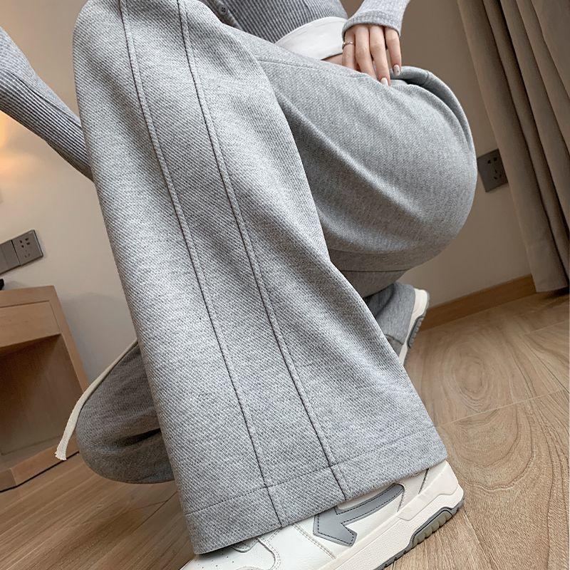 Spring and Autumn New High Waist Loose Straight Banana Pants Casual Wide Leg Pants Women's